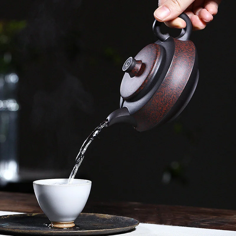 藏壶天下宜兴紫砂壶纯手工绞泥泡茶壶原矿紫泥大容量家用茶具单壶 - 5