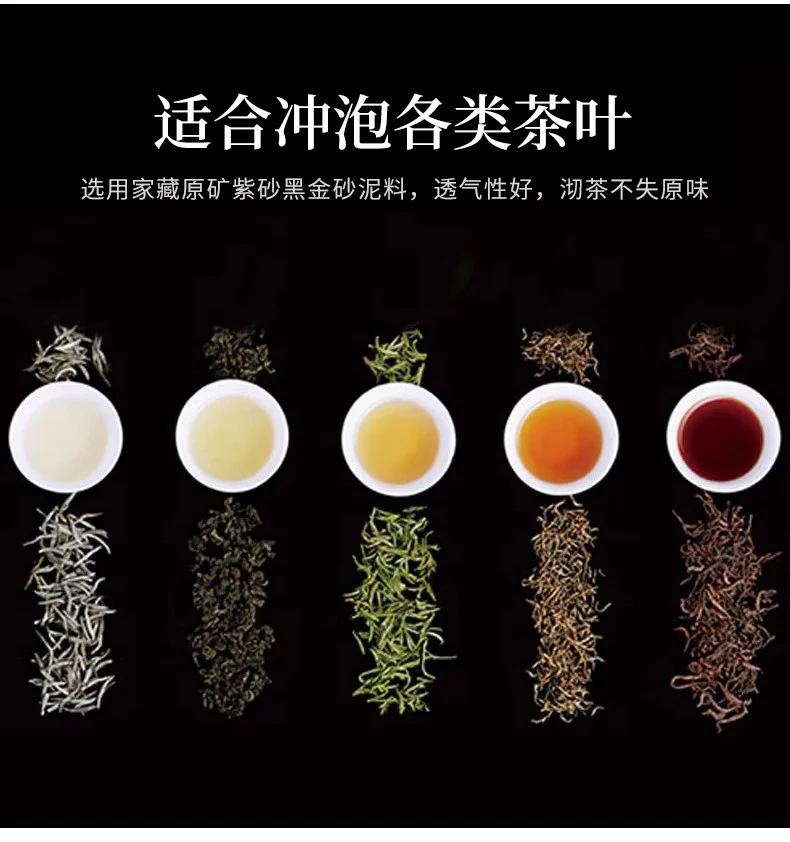 宜兴紫砂壶纯手工紫砂茶具套装家用泡茶壶原矿黑金砂大容量仿古壶 详情图 17