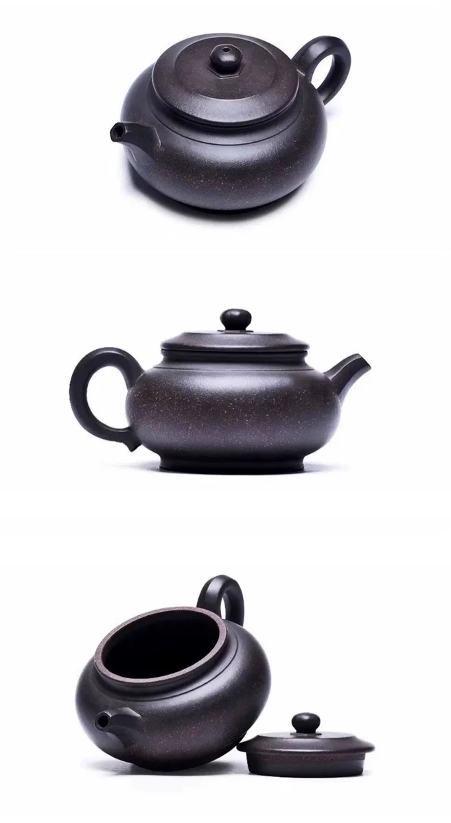 宜兴紫砂壶纯手工紫砂茶具套装家用泡茶壶原矿黑金砂大容量仿古壶 详情图 23