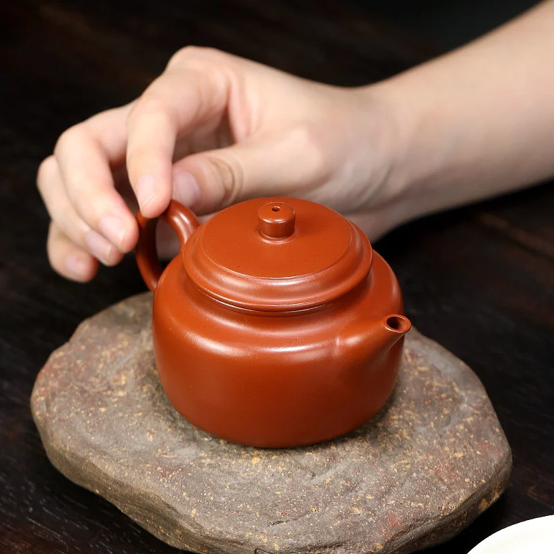 小容量宜兴紫砂壶纯手工功夫茶具原矿小煤窑朱泥一人用泡茶壶德钟 - 5