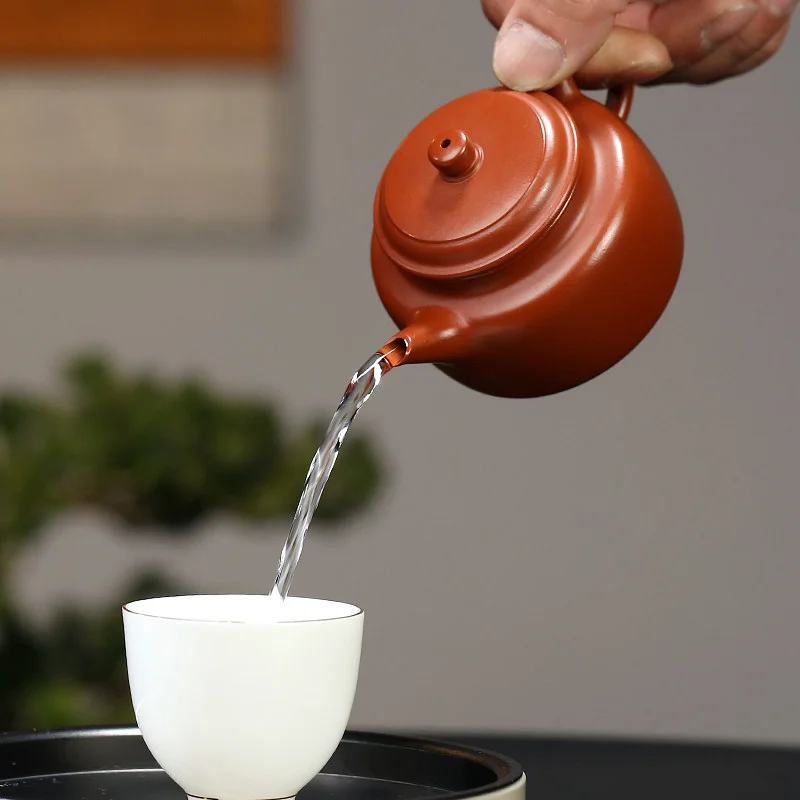 小容量宜兴紫砂壶纯手工功夫茶具原矿小煤窑朱泥一人用泡茶壶德钟 - 6