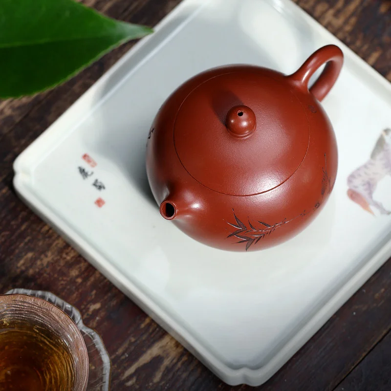 宜兴紫砂壶纯手工茶壶泡茶家用单壶原矿大红袍紫砂茶具红颜西施壶 - 6