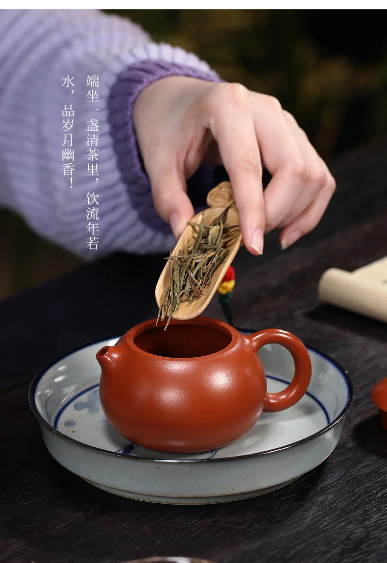 小容量宜兴紫砂壶纯手工功夫茶具一人用泡茶壶小煤窑朱泥小西施壶 详情图 20