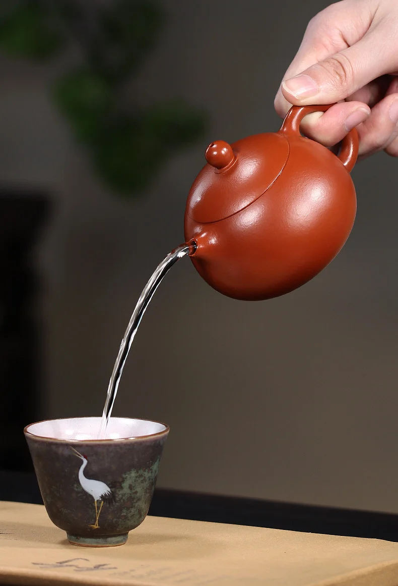 小容量宜兴紫砂壶纯手工功夫茶具一人用泡茶壶小煤窑朱泥小西施壶 详情图 22