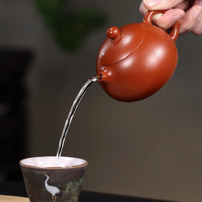 小容量宜兴紫砂壶纯手工功夫茶具一人用泡茶壶小煤窑朱泥小西施壶 - 6