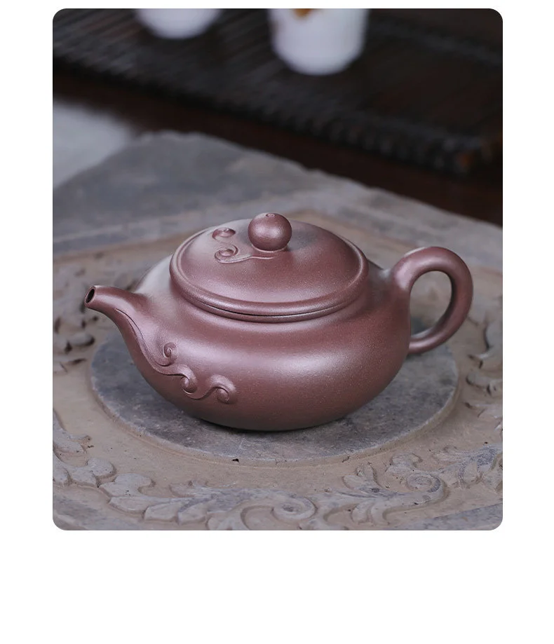 藏壶天下宜兴紫砂壶纯手工茶壶原矿紫泥紫砂茶具泡茶壶如意仿古壶 详情图 3