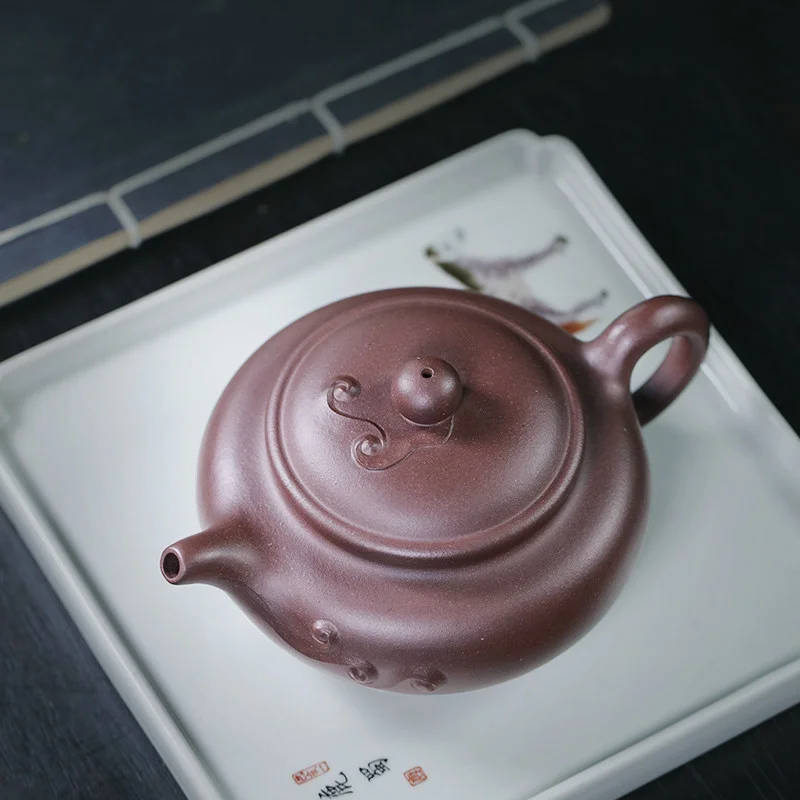藏壶天下宜兴紫砂壶纯手工茶壶原矿紫泥紫砂茶具泡茶壶如意仿古壶 - 4