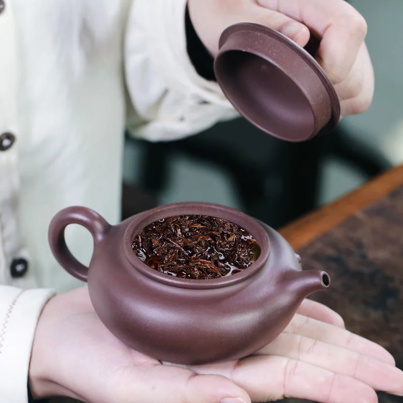 藏壶天下宜兴紫砂壶纯手工茶壶原矿紫泥紫砂茶具泡茶壶如意仿古壶 - 5