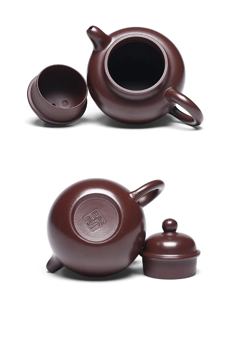 宜兴紫砂壶纯手工小容量泡茶壶原矿紫茄泥一人用功夫茶具小品掇球 详情图 20