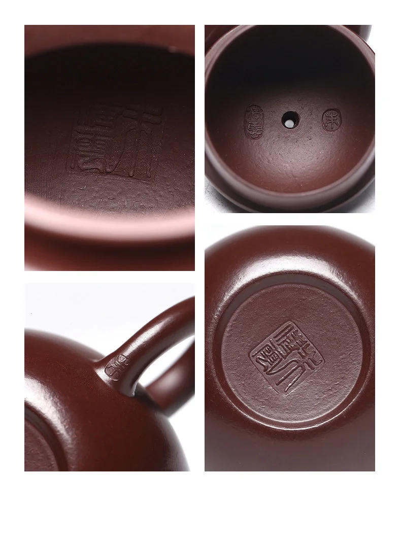 宜兴紫砂壶纯手工小容量泡茶壶原矿紫茄泥一人用功夫茶具小品掇球 详情图 6