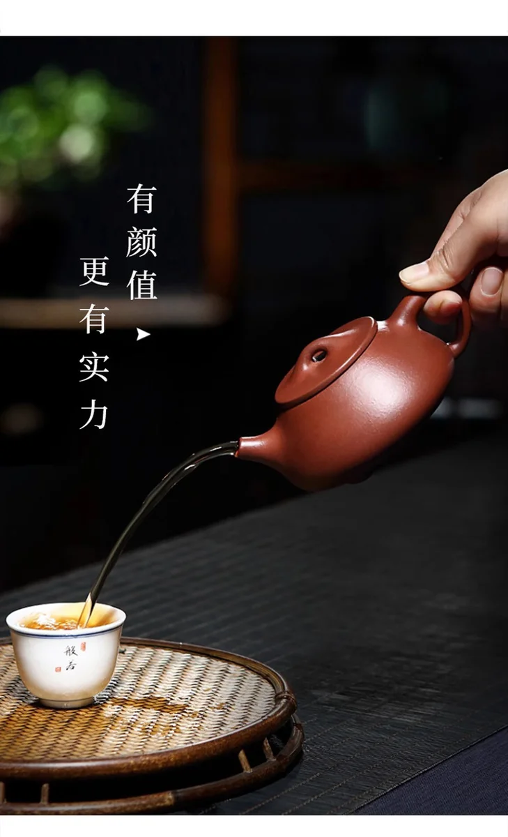 宜兴紫砂壶纯手工茶壶单人泡茶壶家用紫砂茶具单壶底槽清景舟石瓢 详情图 15