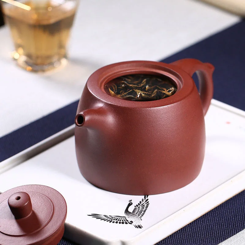 宜兴紫砂壶纯手工家用茶具泡茶壶单壶原矿底槽清曼生十八式井栏壶 - 4