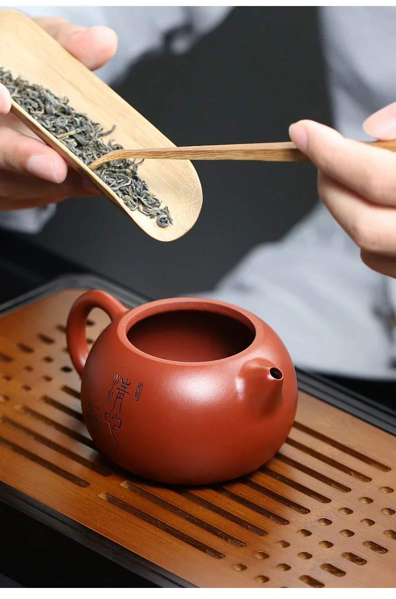 宜兴紫砂壶纯手工刻绘功夫茶具单壶原矿大红袍家用泡茶壶清心西施 详情图 15