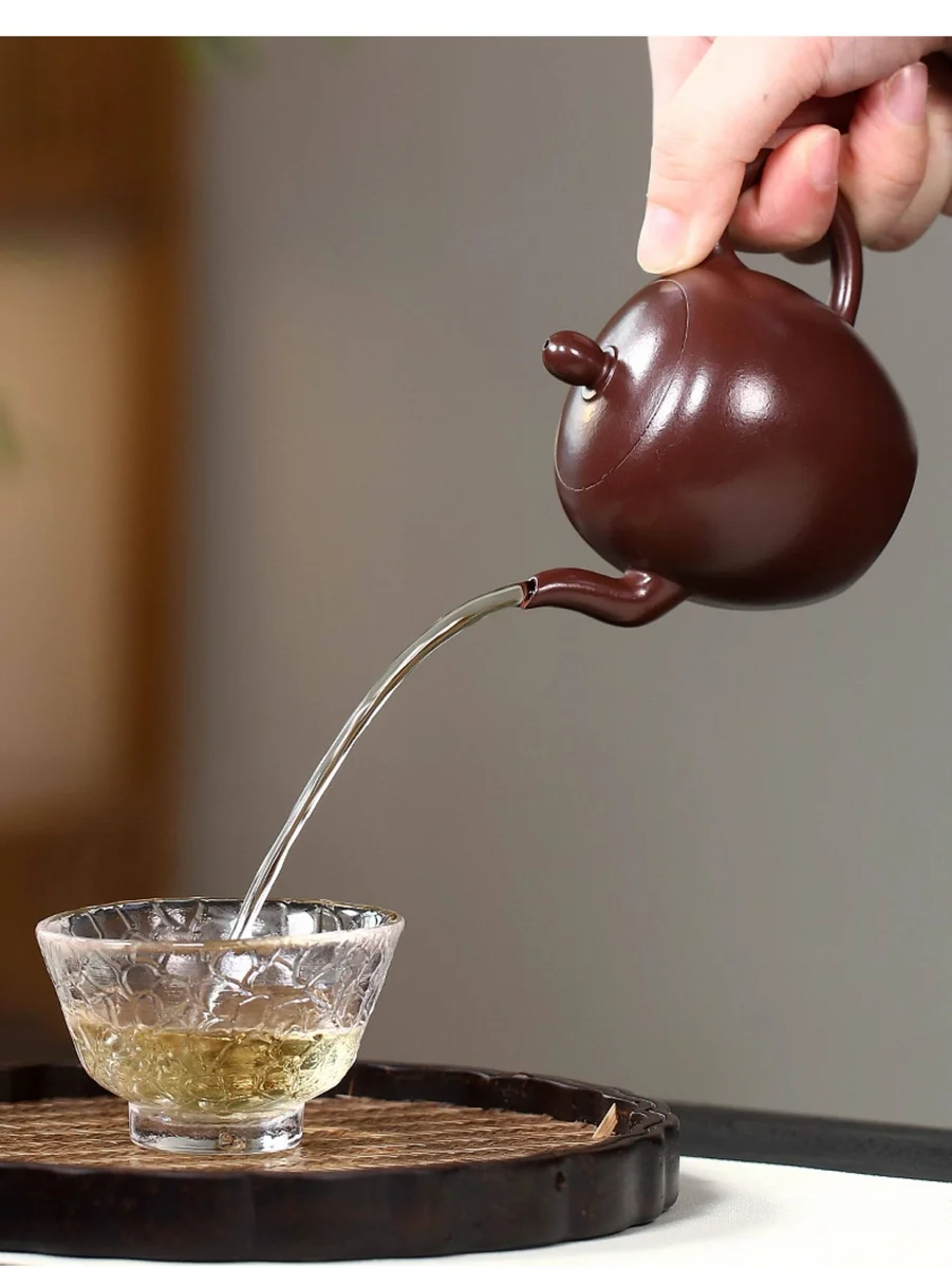 小容量宜兴紫砂壶纯手工一人用泡茶壶原矿紫茄泥功夫茶具美人肩壶 详情图 19
