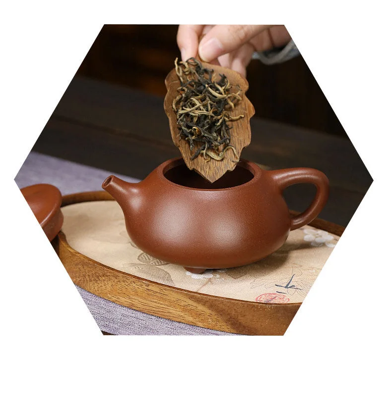 宜兴紫砂壶纯手工名家紫砂茶具原矿底槽清泡茶壶朱倩冰景舟石瓢壶 详情图 15
