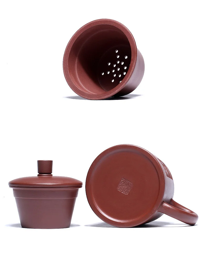 宜兴紫砂茶具泡茶杯男士紫砂杯带过滤功夫茶杯盖杯个人专用主人杯 详情图 21