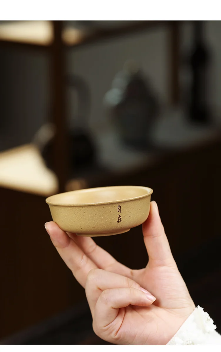 宜兴紫砂杯个人专用主人杯纯手工普洱杯紫泥大红袍品茗杯茶盏茶碗 详情图 26