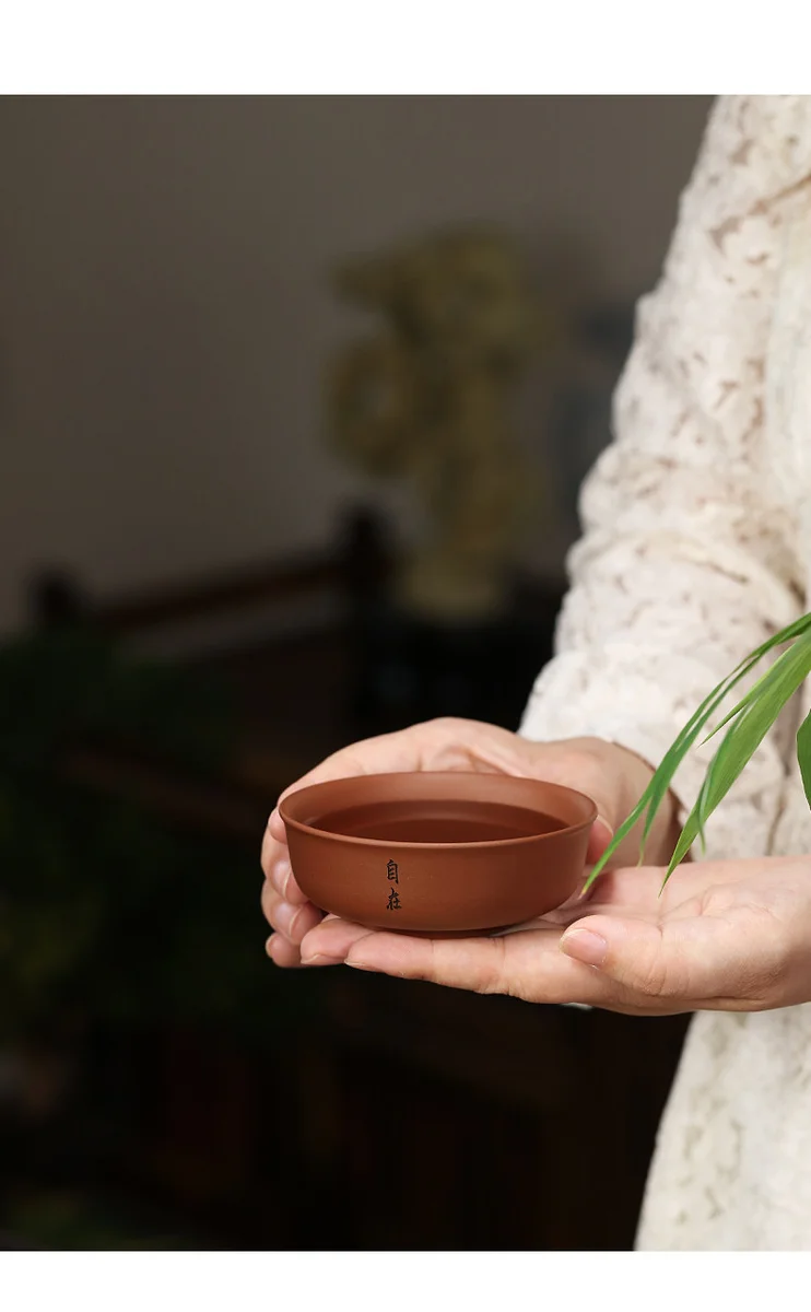 宜兴紫砂杯个人专用主人杯纯手工普洱杯紫泥大红袍品茗杯茶盏茶碗 详情图 8