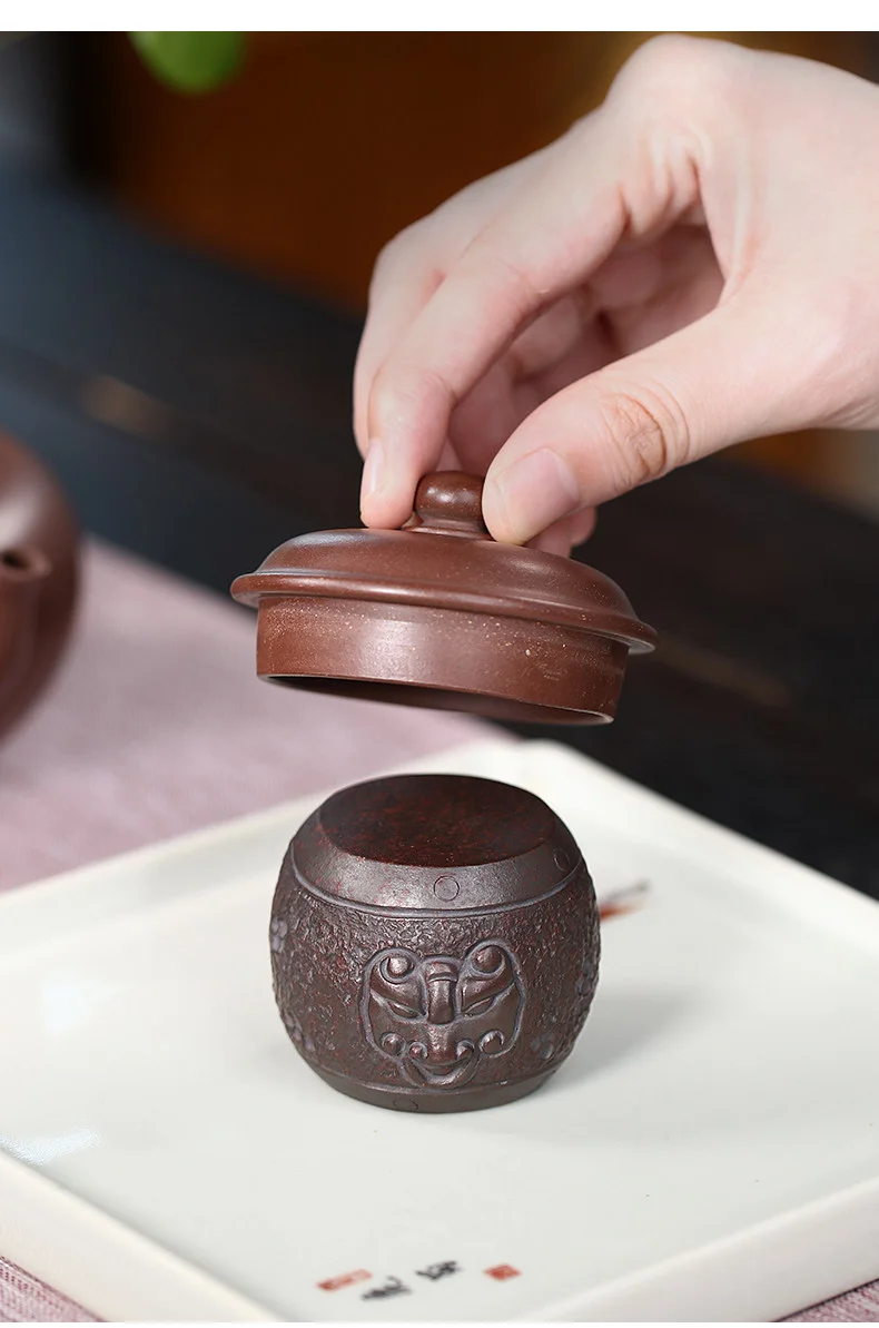 宜兴紫砂盖置精品可养茶台茶桌摆件茶具配件茶盘摆件茶宠盖托镇纸 详情图 4