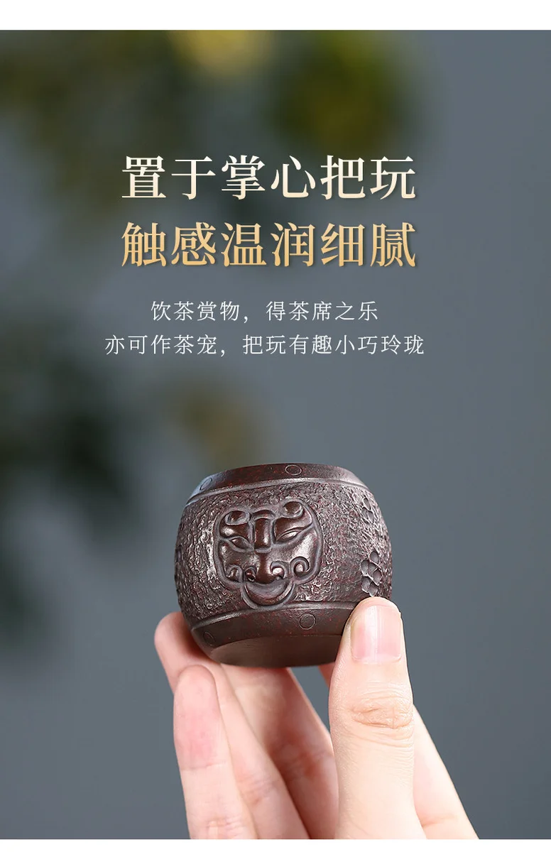 宜兴紫砂盖置精品可养茶台茶桌摆件茶具配件茶盘摆件茶宠盖托镇纸 详情图 6