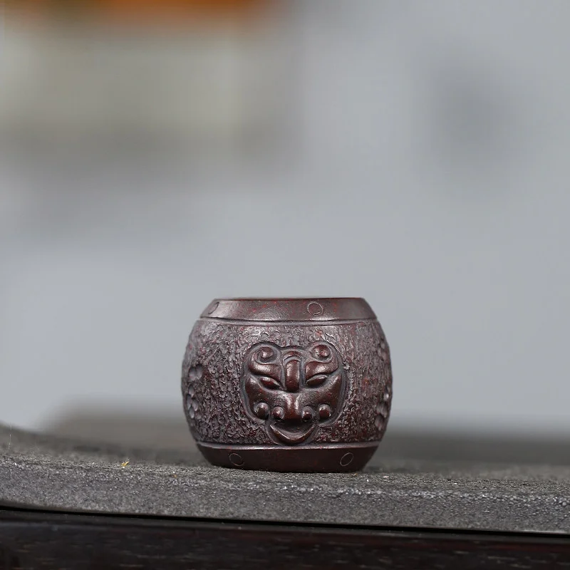 宜兴紫砂盖置精品可养茶台茶桌摆件茶具配件茶盘摆件茶宠盖托镇纸 - 5