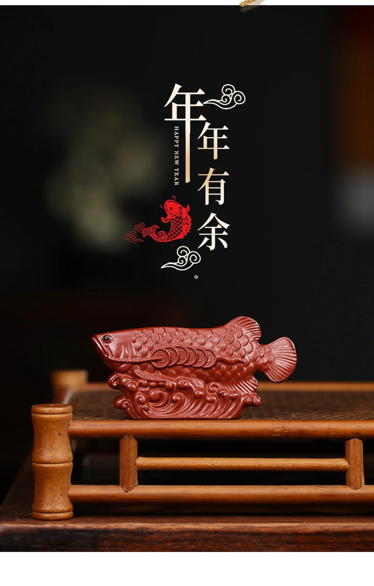 精品可养茶盘摆件茶具配件萌趣茶宠茶桌摆件生肖紫砂茶玩马上有钱 详情图 12