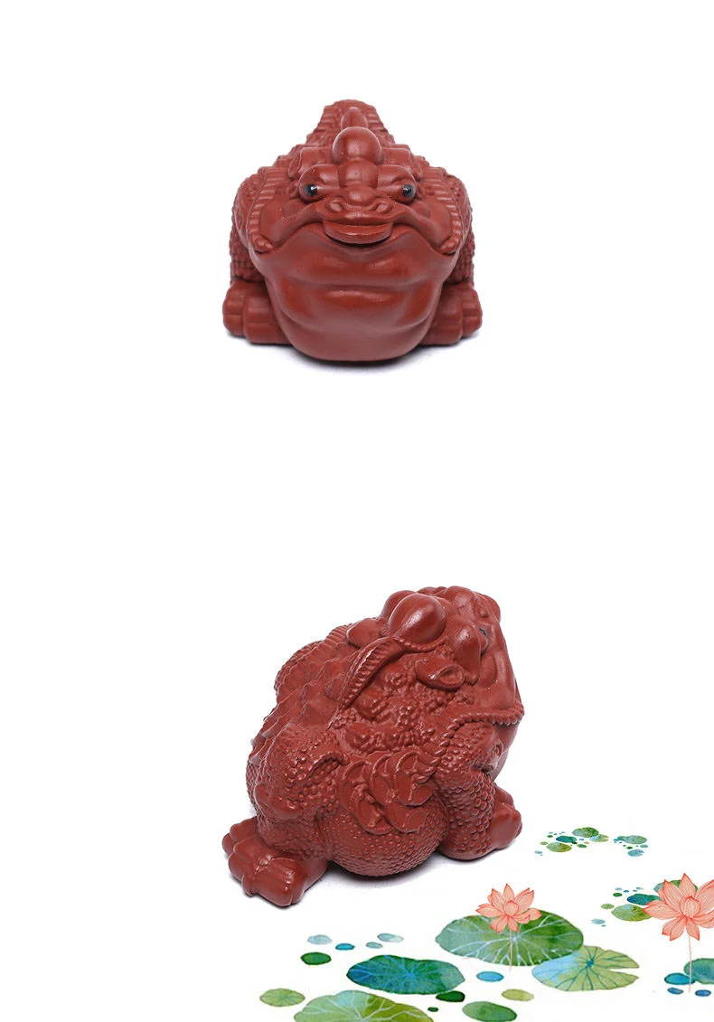 精品可养茶盘摆件茶具配件萌趣茶宠茶桌摆件生肖紫砂茶玩马上有钱 详情图 20