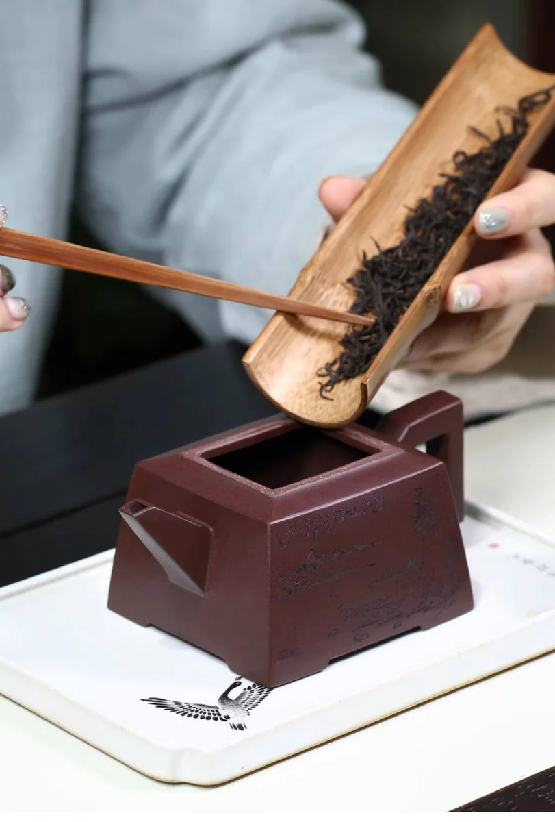 宜兴名家紫砂壶纯手工四方茶壶单人家用茶具小茶壶一人用单壶方壶 详情图 13