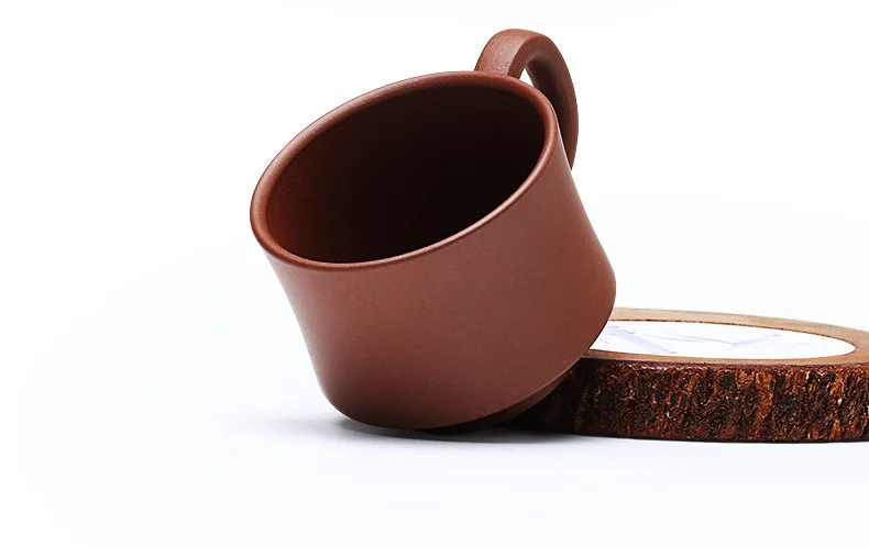 大号功夫茶杯品茗杯个人专用主人杯手工带把紫砂杯原矿紫泥茶盏杯 详情图 18