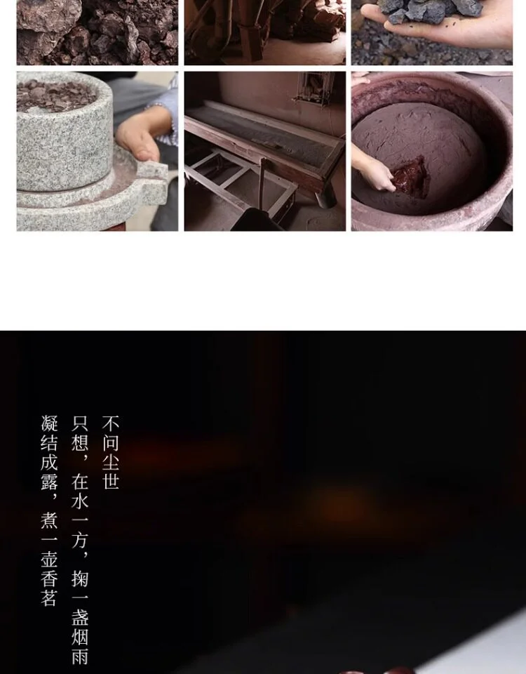 宜兴紫砂壶纯手工原矿紫泥竹节壶家用泡茶壶单壶茶具套装扁竹段 详情图 16
