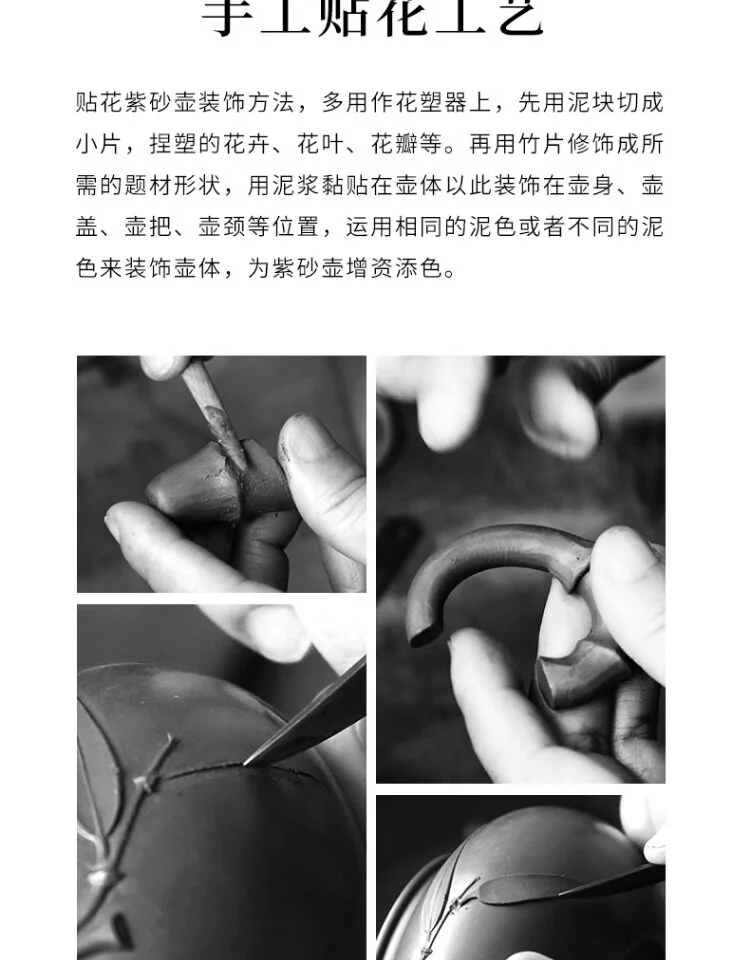 宜兴紫砂壶纯手工原矿紫泥竹节壶家用泡茶壶单壶茶具套装扁竹段 详情图 8