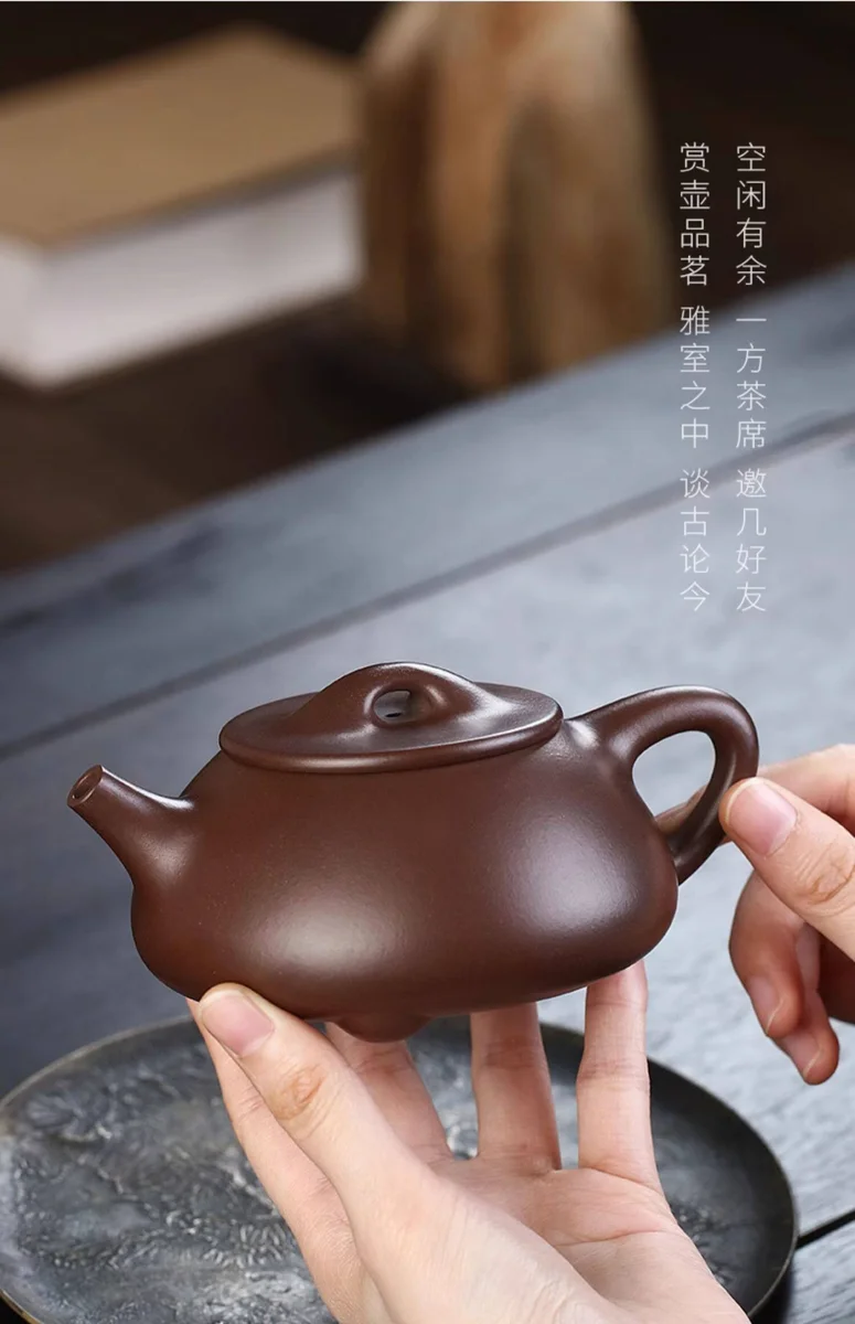 宜兴紫砂壶纯手工泡茶壶原矿一厂老紫泥功夫茶具全手工景舟石瓢壶 详情图 15