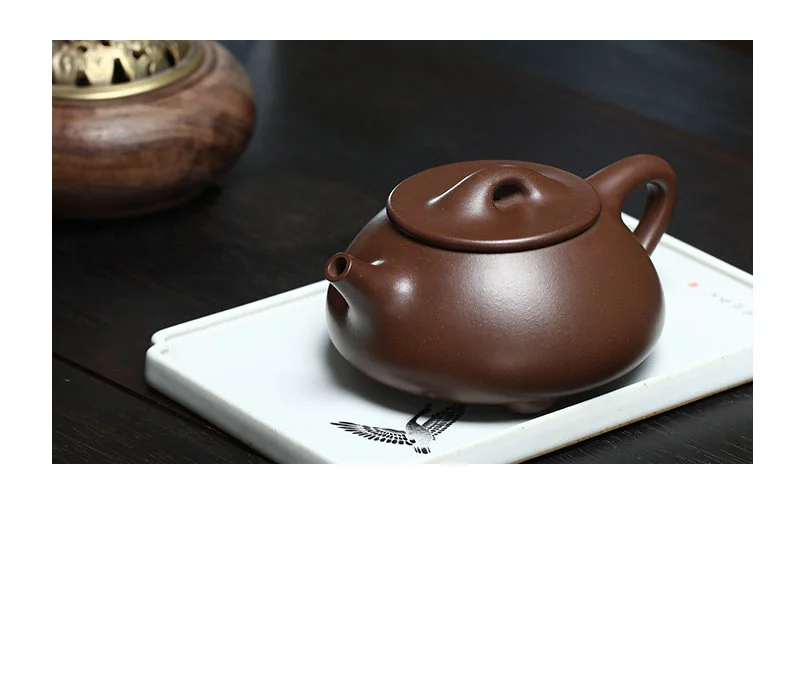 宜兴紫砂壶纯手工泡茶壶原矿一厂老紫泥功夫茶具全手工景舟石瓢壶 详情图 3