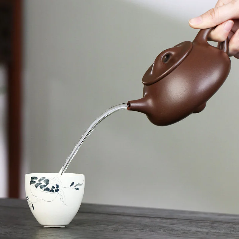 宜兴紫砂壶纯手工泡茶壶原矿一厂老紫泥功夫茶具全手工景舟石瓢壶 - 6