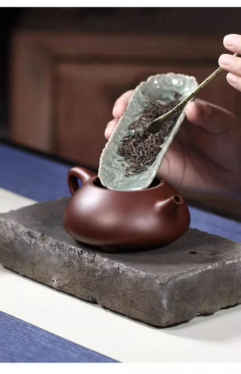 宜兴紫砂壶纯手工名家紫砂茶具单壶原矿紫泥泡茶壶全手工景舟石瓢 详情图 17