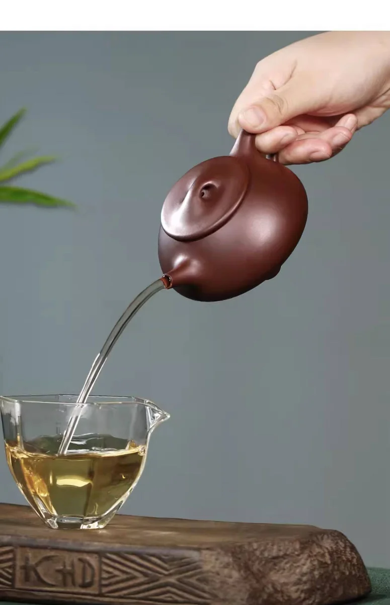 宜兴紫砂壶纯手工名家紫砂茶具单壶原矿紫泥泡茶壶全手工景舟石瓢 详情图 19