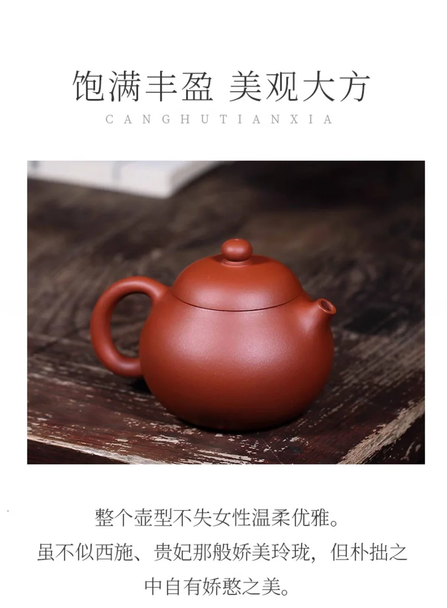 藏壶天下宜兴紫砂壶纯手工小容量泡茶壶家用功夫茶具清水泥文旦壶 详情图 2
