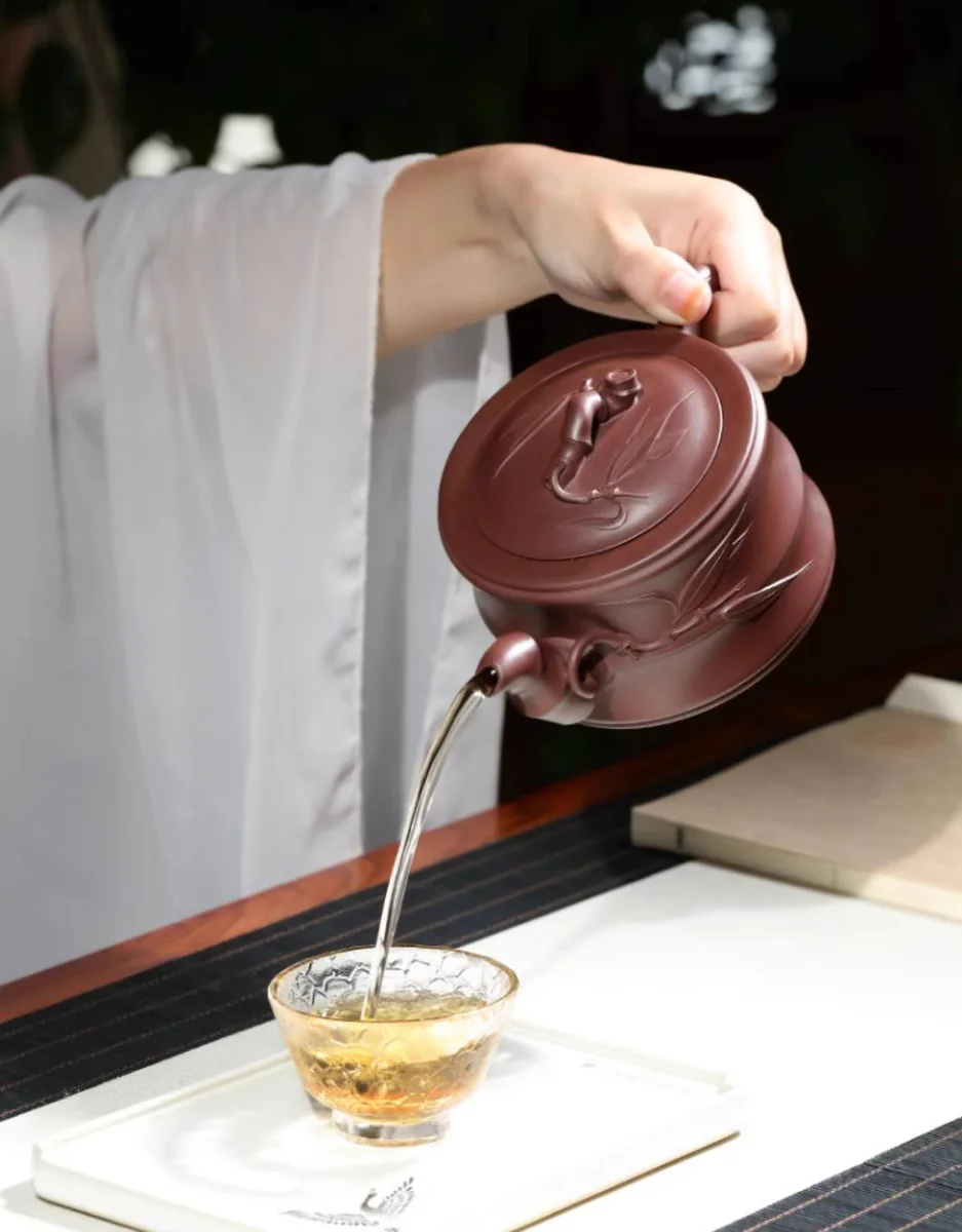 藏壶天下宜兴紫砂壶纯手工竹段茶壶单壶大容量家用紫砂茶具竹节壶 详情图 19