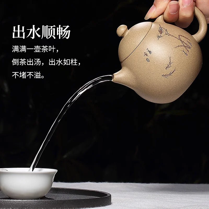 宜兴紫砂茶具段泥龙蛋紫砂壶纯手工小茶壶单人小容量一人用泡茶壶 - 5