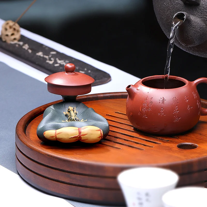 盖置盖托紫砂茶宠精品可养茶台装饰品茶玩茶桌小摆件茶具配件摆设 - 6