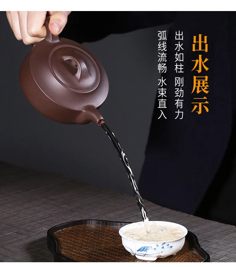 藏壶天下宜兴紫砂壶纯手工茶壶单壶原矿紫泥家用茶具泡茶壶汉君壶 详情图 12