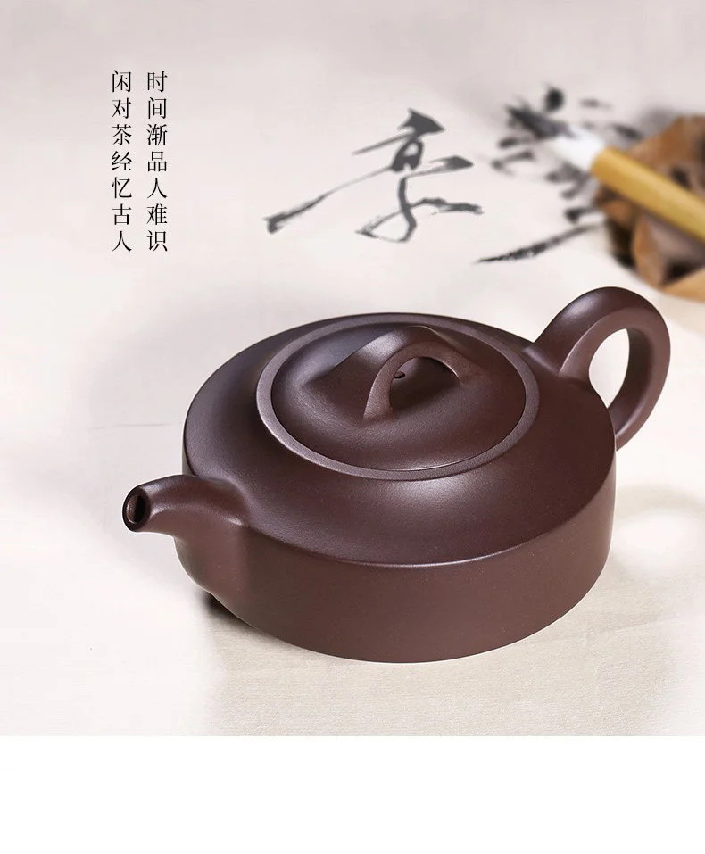 藏壶天下宜兴紫砂壶纯手工茶壶单壶原矿紫泥家用茶具泡茶壶汉君壶 详情图 7