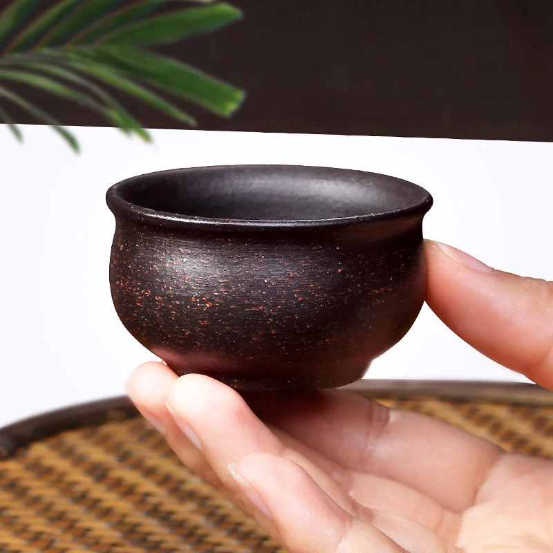 藏壶天下宜兴紫砂杯主人杯原矿黑金砂 品茗杯个人杯 配壶小杯单只 - 5