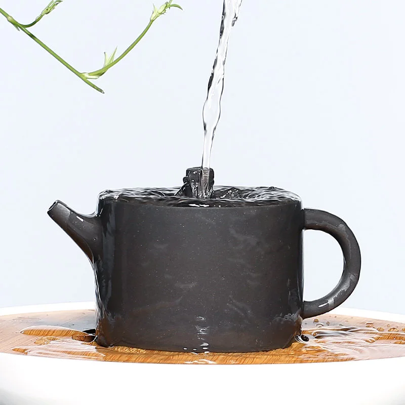 宜兴紫砂壶纯手工茶壶茶杯套装家用泡茶壶普洱茶具原矿黑紫泥福韵 - 6