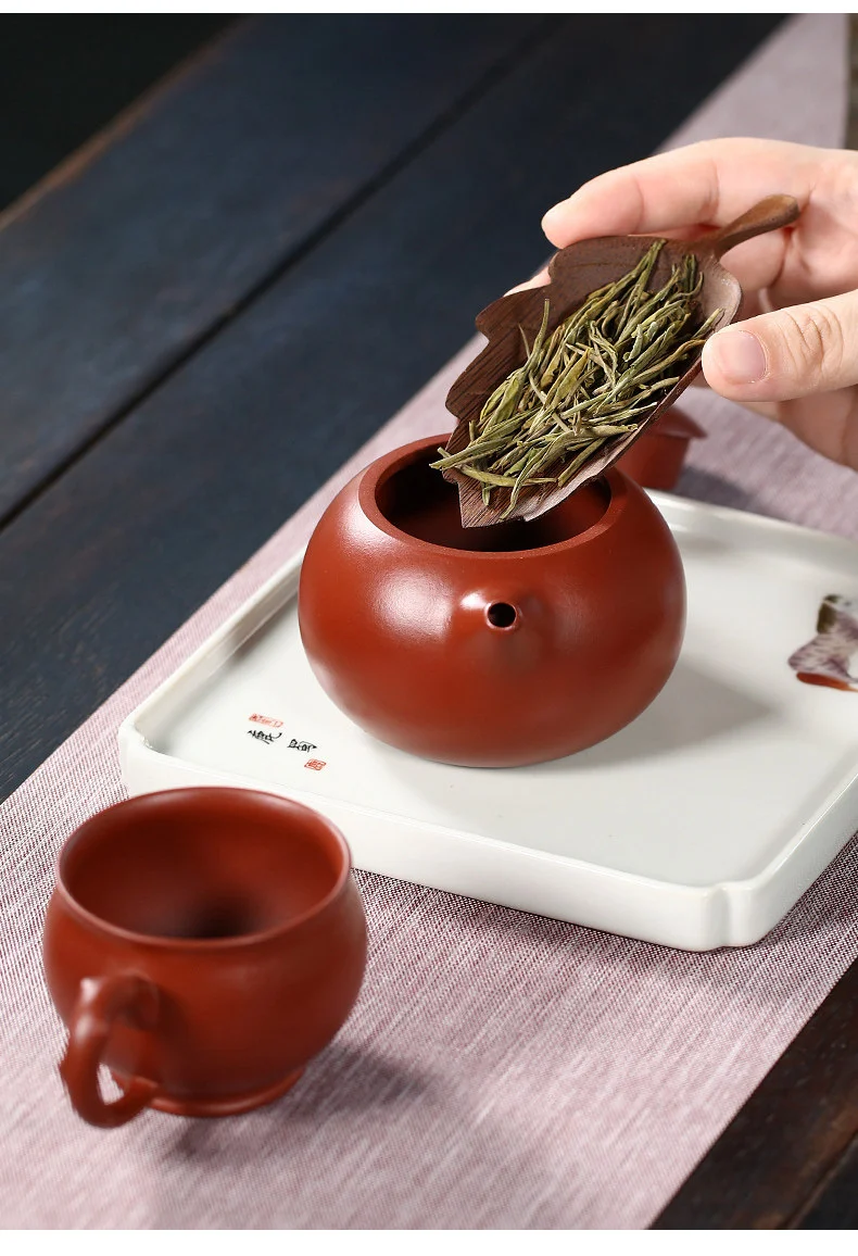 宜兴紫砂壶纯手工紫砂茶具原矿紫泥大红袍家用泡茶壶套装倩冰西施 详情图 22