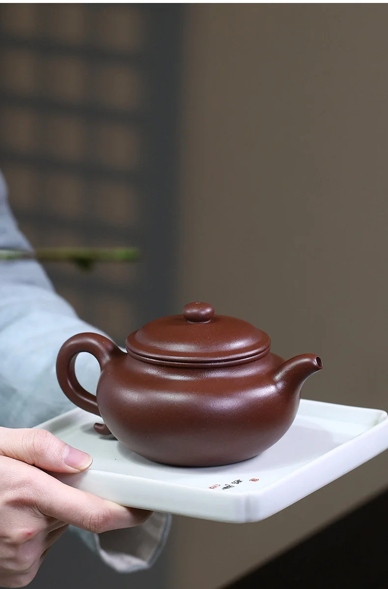宜兴紫砂壶纯手工中式紫砂茶具单壶原矿家藏老紫泥家用泡茶壶仿古 详情图 17