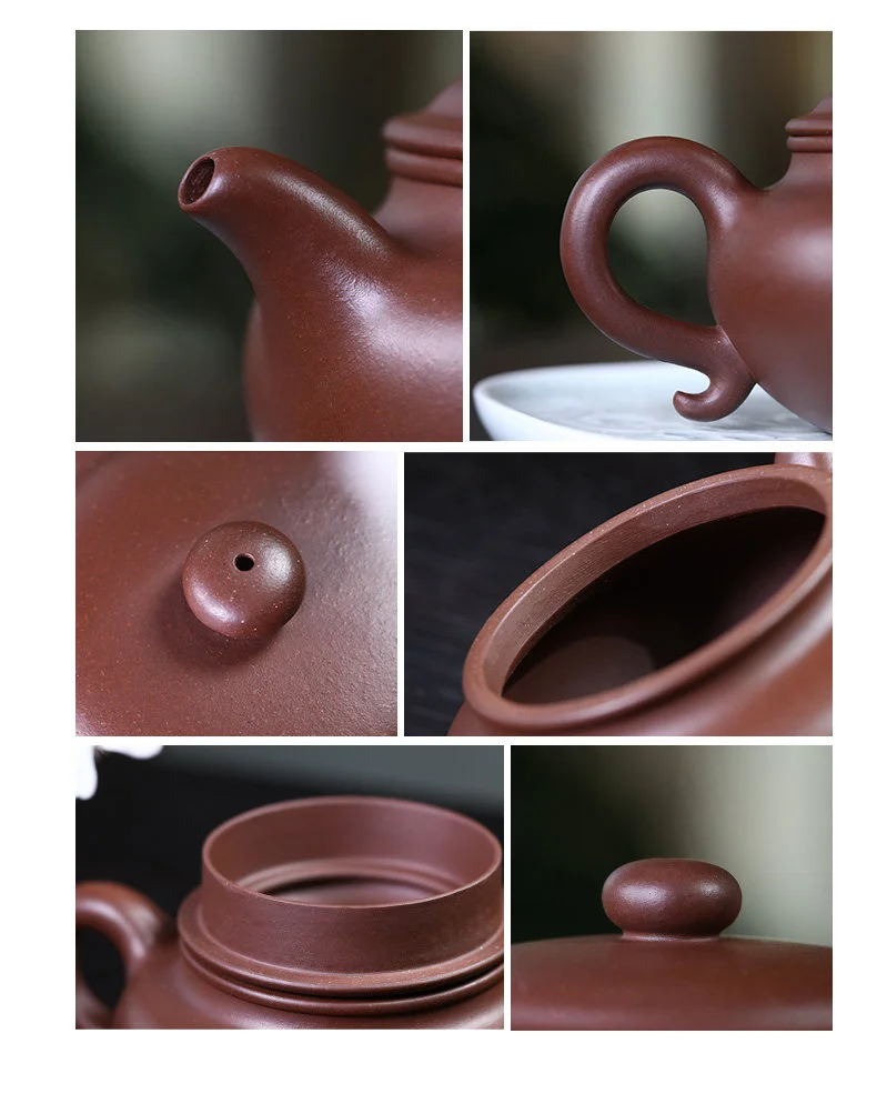 宜兴紫砂壶纯手工中式紫砂茶具单壶原矿家藏老紫泥家用泡茶壶仿古 详情图 5