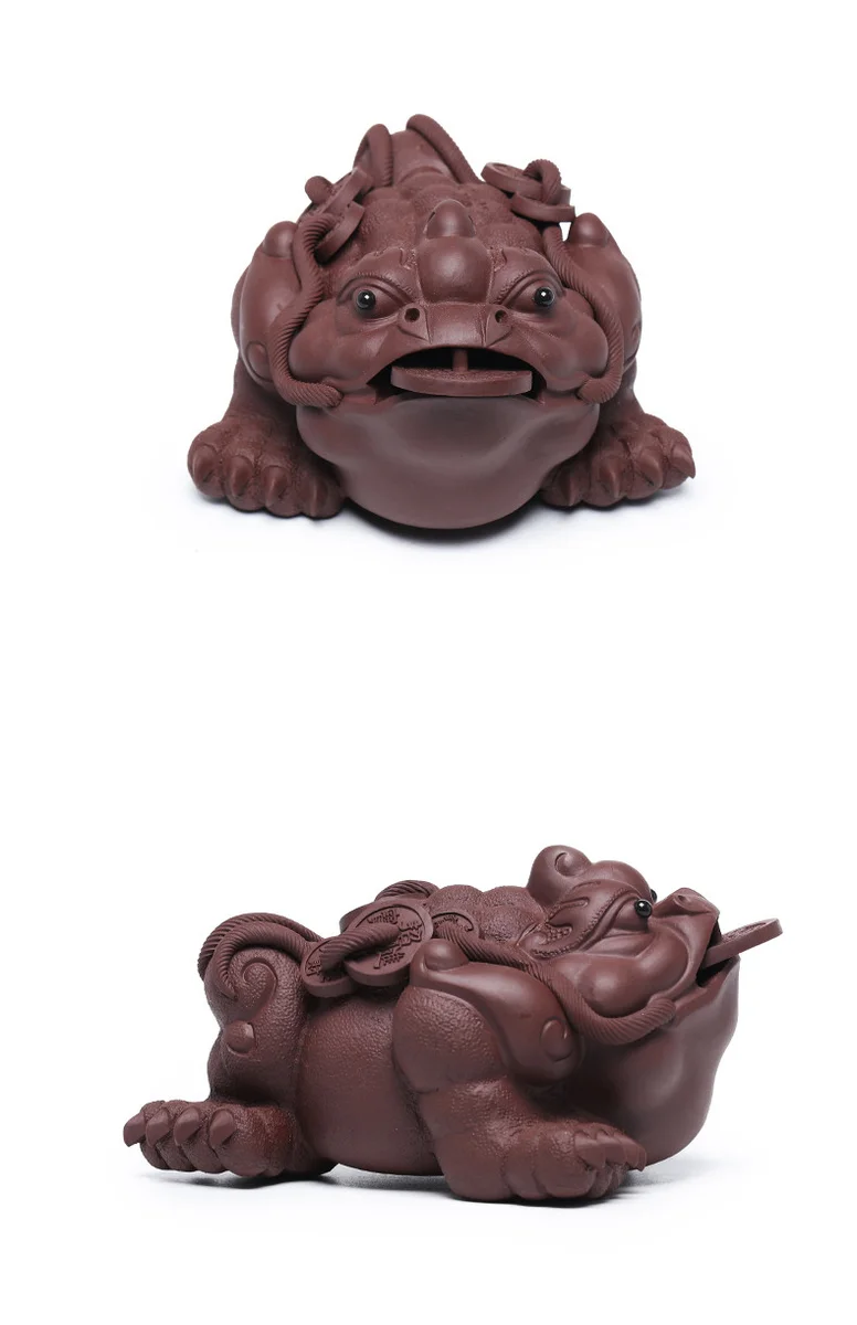 招财金蟾茶桌小摆件紫砂茶宠精品可养茶台装饰品茶具配件摆设茶玩 详情图 14