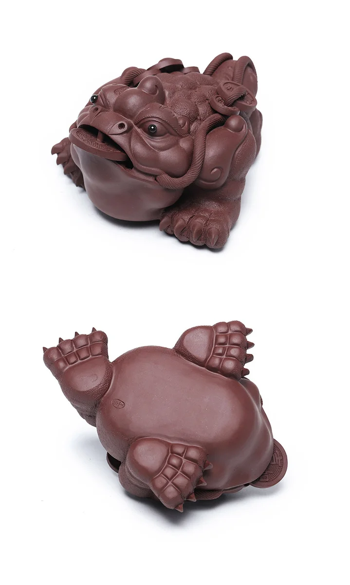 招财金蟾茶桌小摆件紫砂茶宠精品可养茶台装饰品茶具配件摆设茶玩 详情图 15