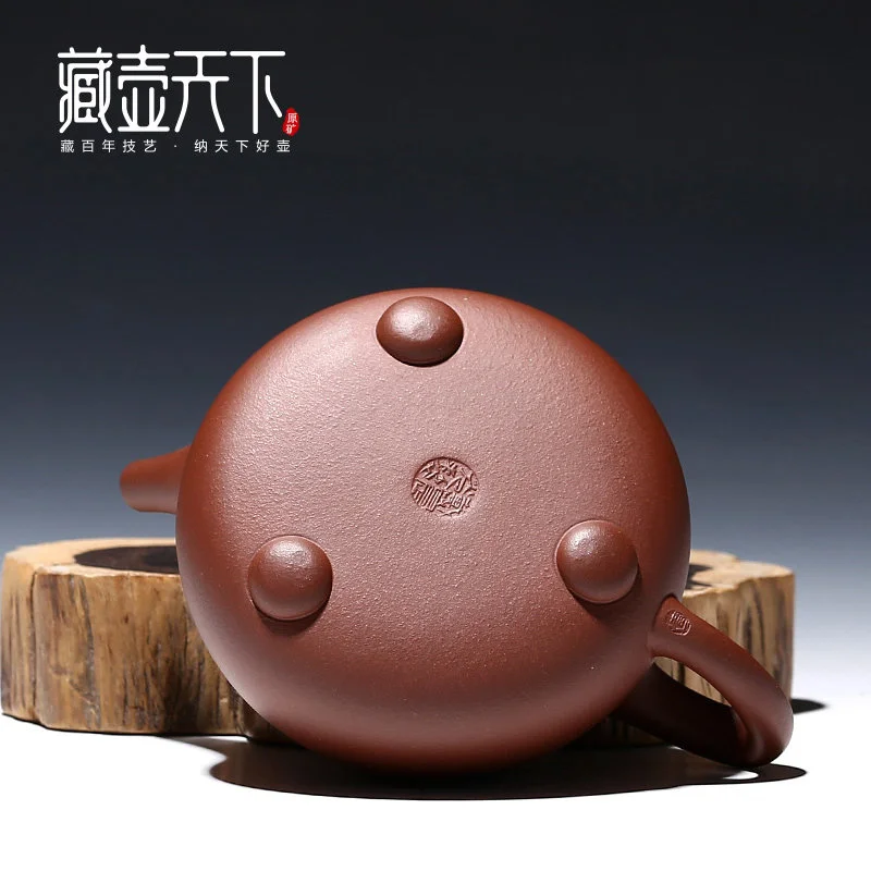 大容量大号原矿底槽清宜兴紫砂壶纯手工茶壶单人家用茶具高石瓢壶 - 5